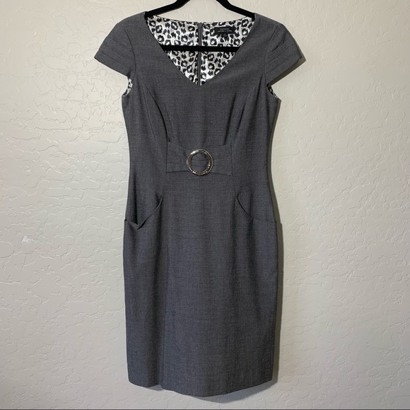 Tahari Gray Dress with Pockets - Picture 1 of 3